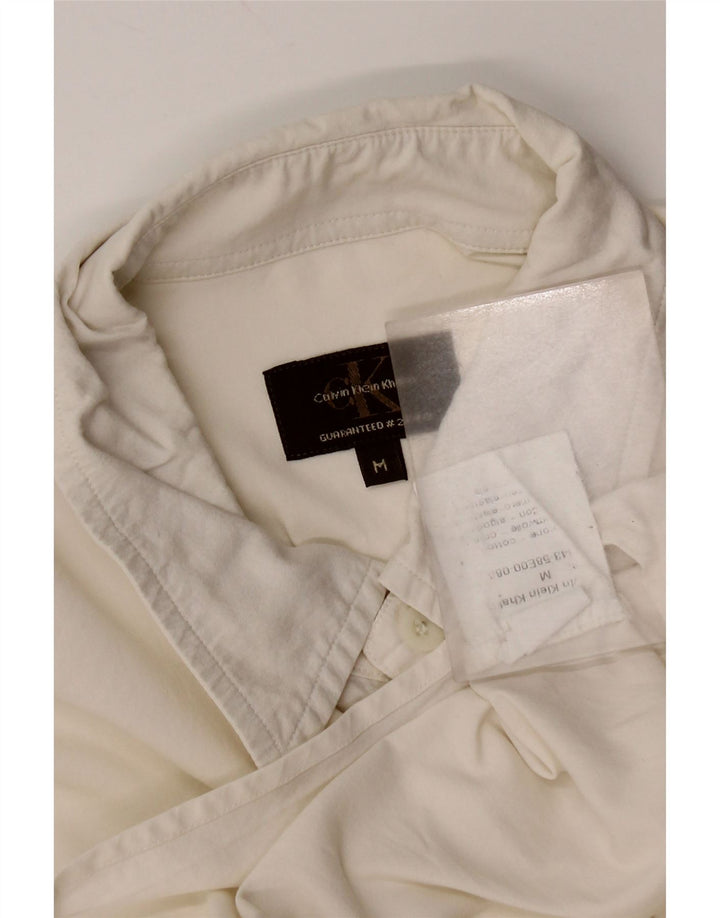 Camisa Calvin Klein Hombre Algodón Blanco Mediano