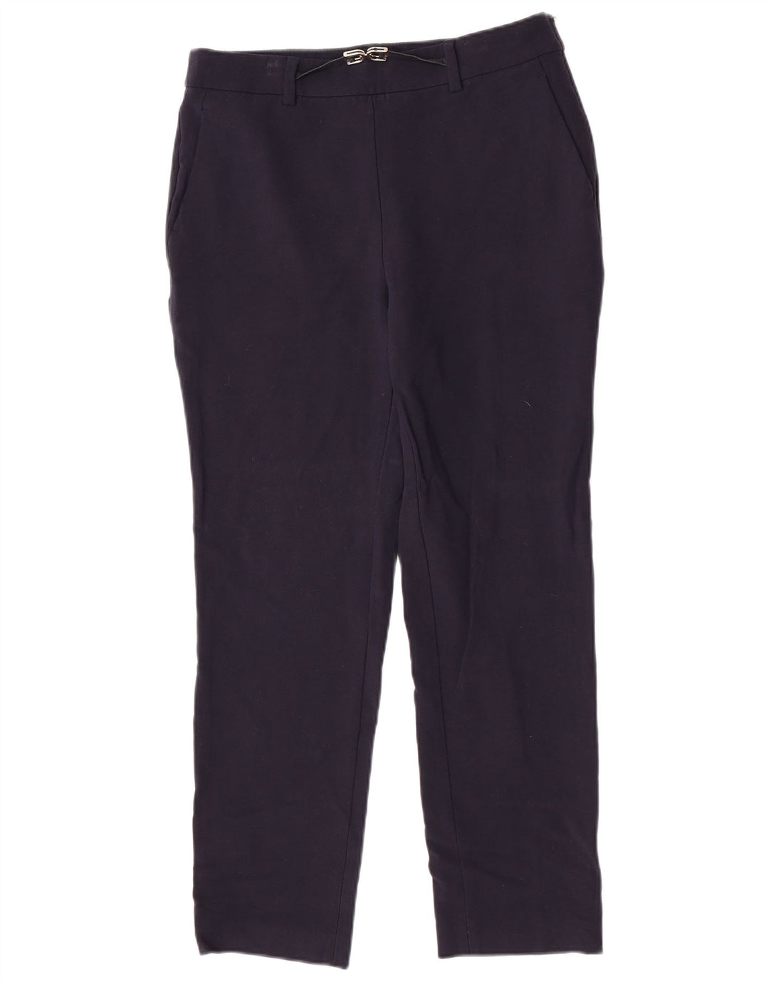Massimo Dutti Pantalón Traje Slim Mujer EU 40 Medium W30 L27 Lana Azul Marino