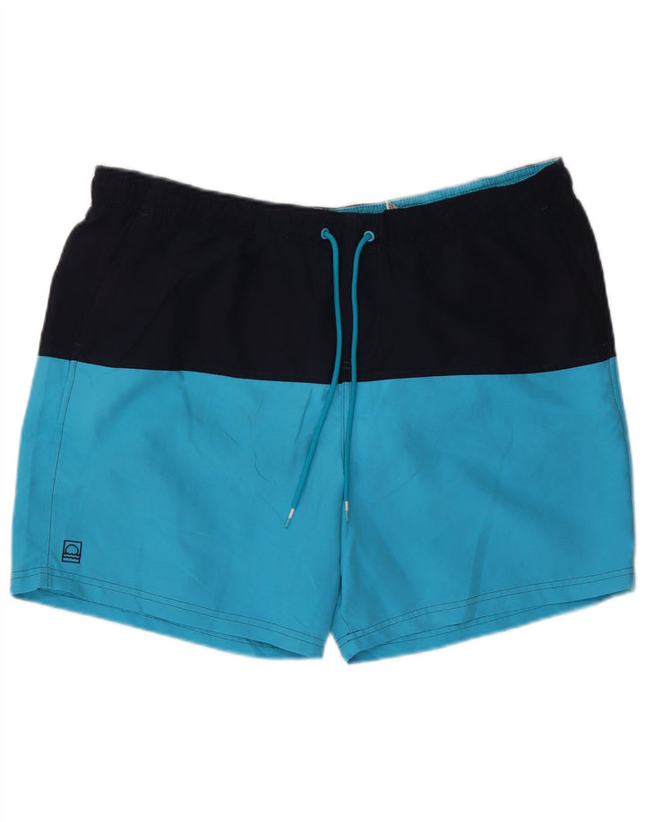 Marks & Spencer Bañador para hombre XL Azul Colorblock Poliéster