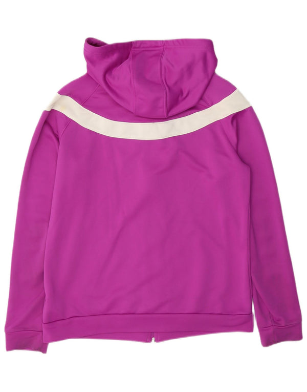 Adidas Sudadera con capucha y cremallera para mujer UK 40/40 Grande Púrpura Colorblock