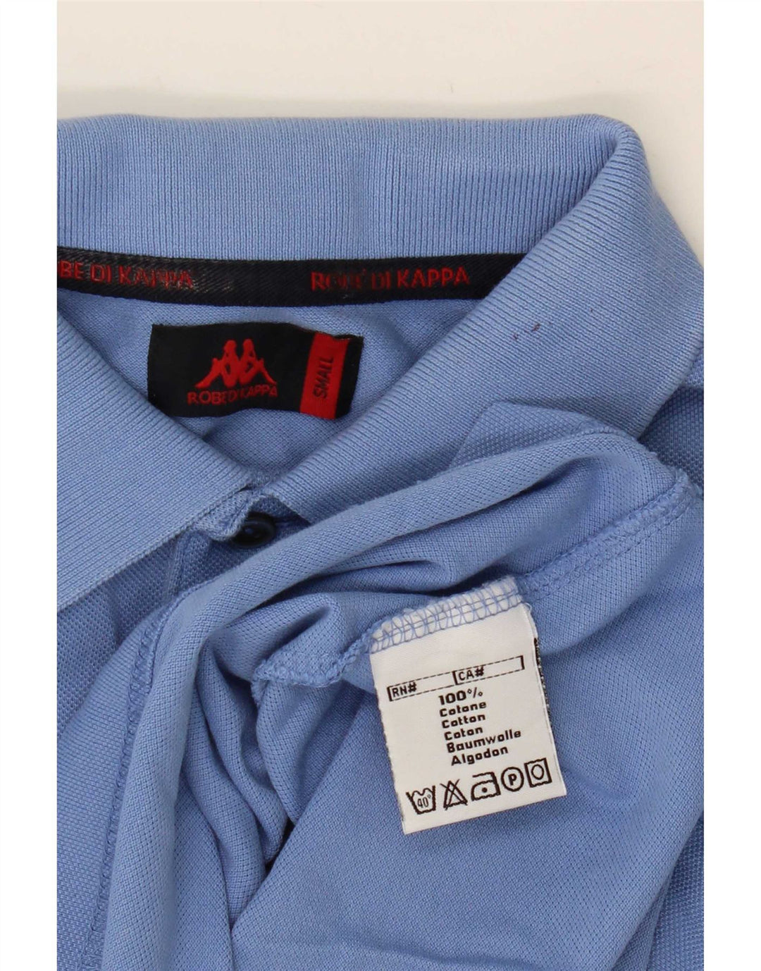 Polo Kappa Hombre Small Azul Algodón