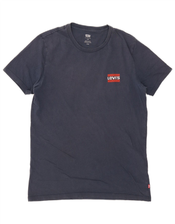 Levi's Hombre Slim Fit Camiseta Top Algodón Azul Marino Mediano