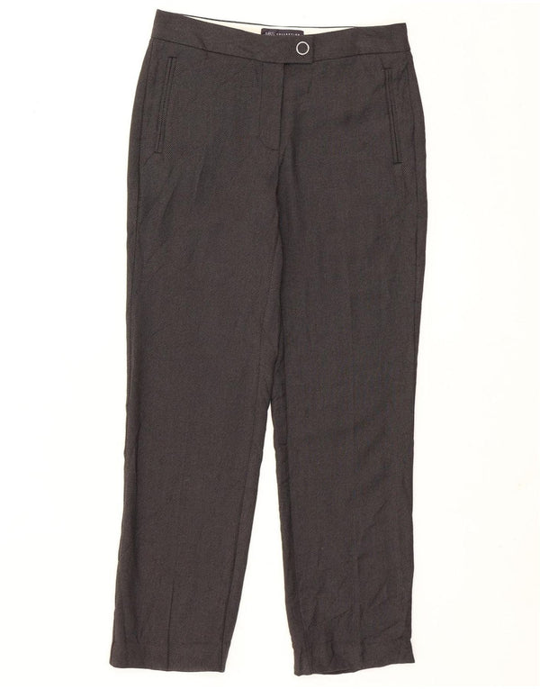 Marks & Spencer Pantalones de traje rectos para mujer UK 8 Small W28 L27 Gris