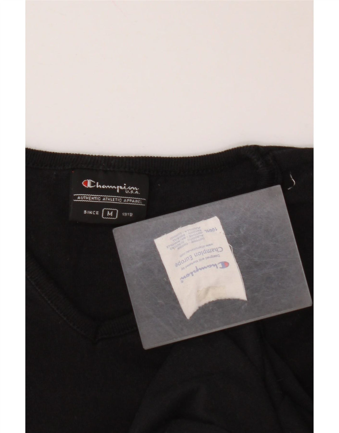 CHAMPION Camiseta gráfica para mujer Top UK 14 Medium Black Cotton