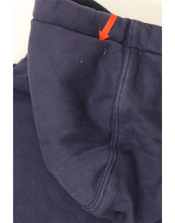 NIKE Sudadera con capucha y cremallera para hombre, algodón azul marino mediano
