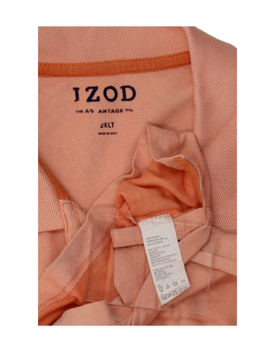 IZOD Mens Polo Shirt 2XL Orange Cotton Vintage Izod and Second-Hand Izod from Messina Hembry 