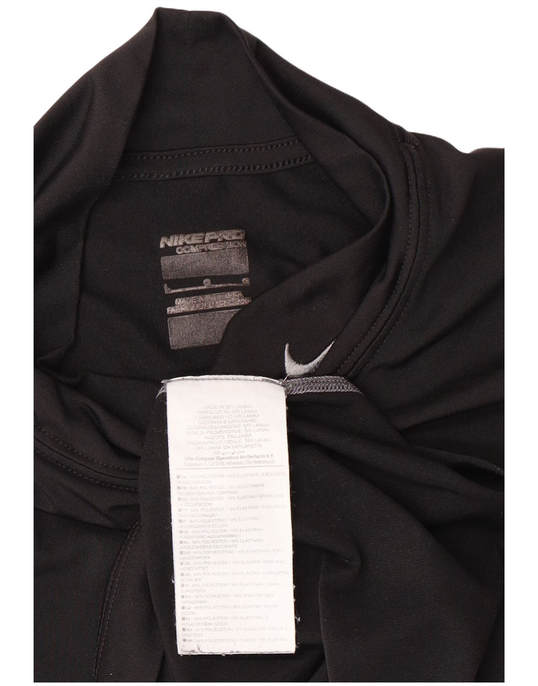 NIKE Womens Dri Fit Top Long Sleeve UK 14 Large Black Polyester