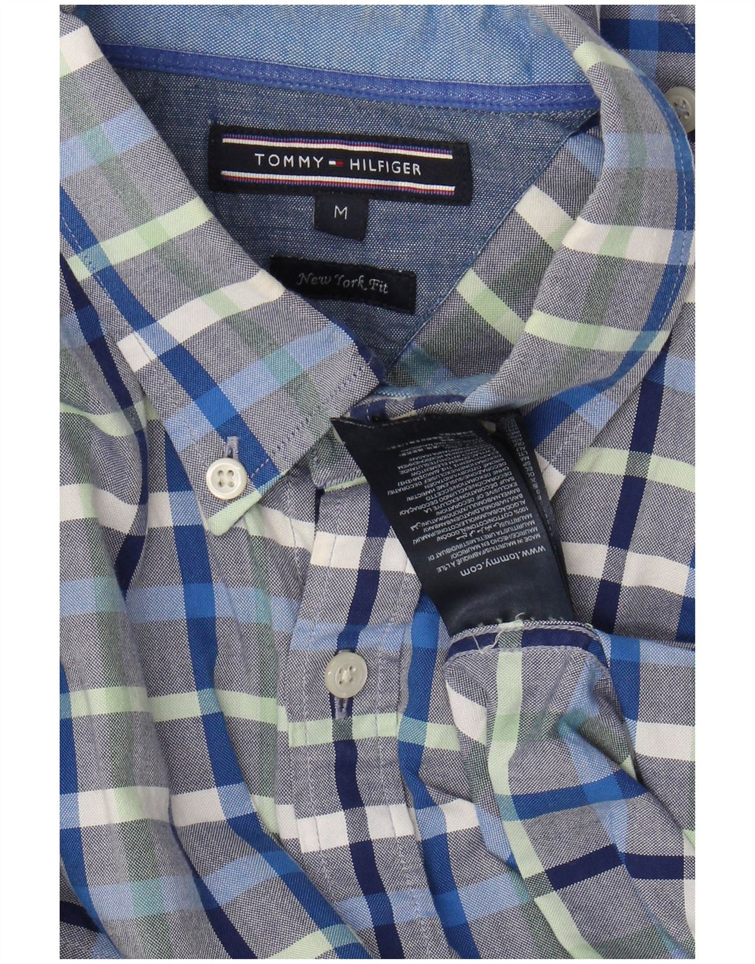 TOMMY HILFIGER Camisa New York Fit Mediana De Algodón A Cuadros Multicolor Hombre