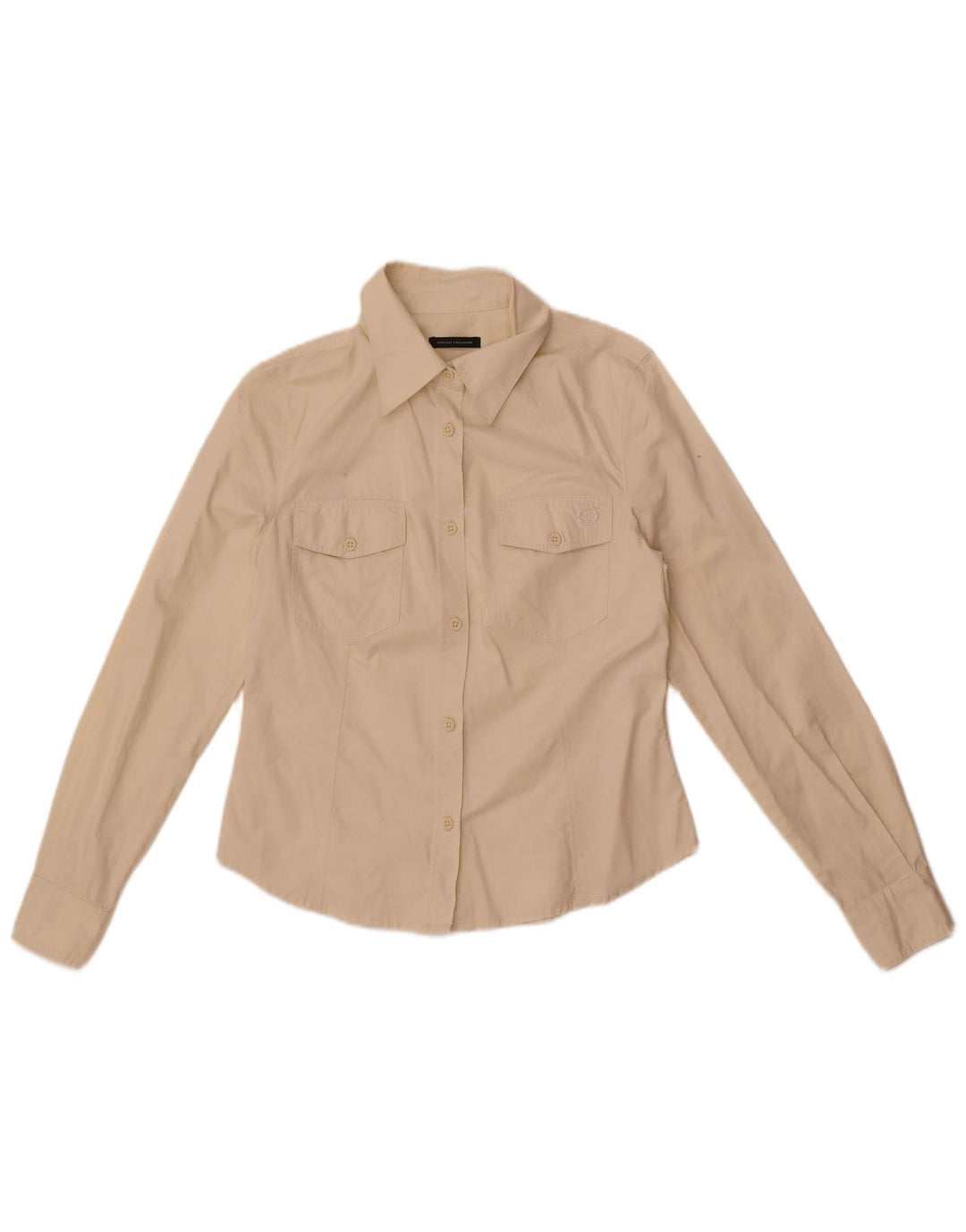 Sergio Tacchini Camisa Mujer IT 40 Small Blanco Algodón