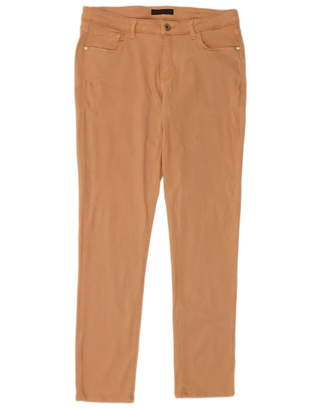 TRUSSARDI Pantalones informales ajustados para mujer IT 46 Large W32 L30 Beige Lyocell