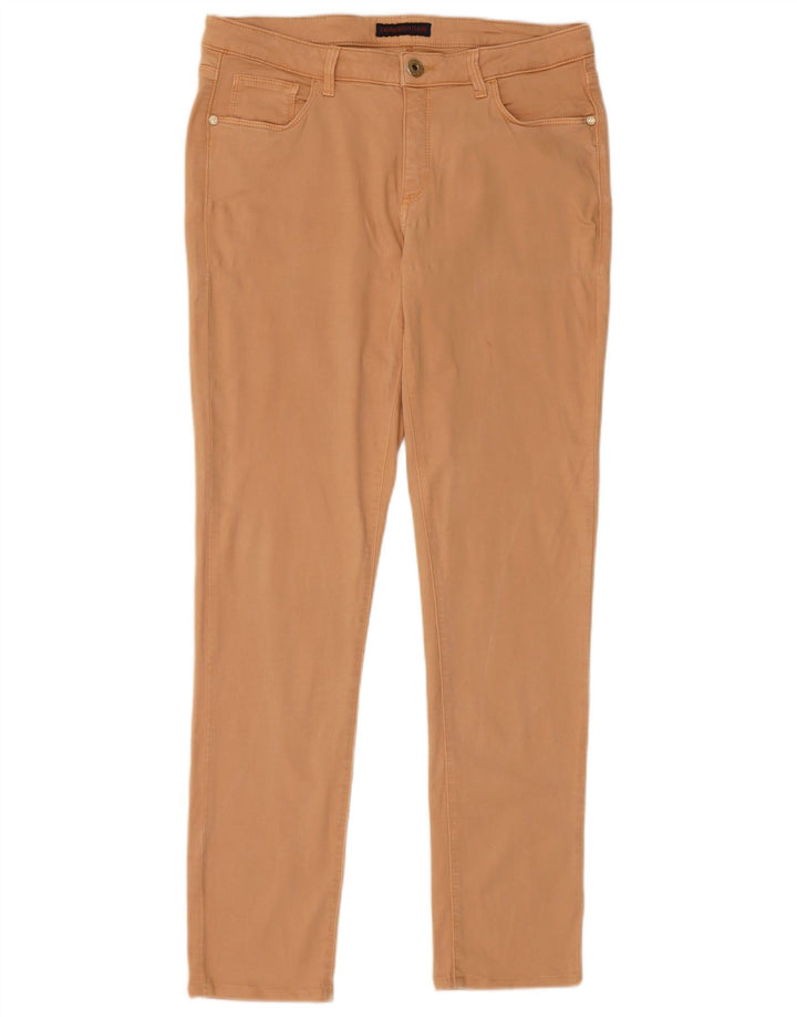 TRUSSARDI Pantalones informales ajustados para mujer IT 46 Large W32 L30 Beige Lyocell
