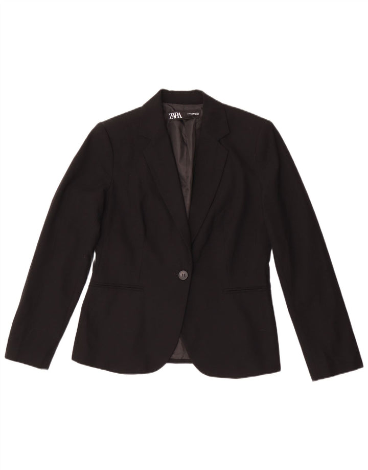 Zara Chaqueta Blazer De 1 Botón para Mujer EU 38 Small Black