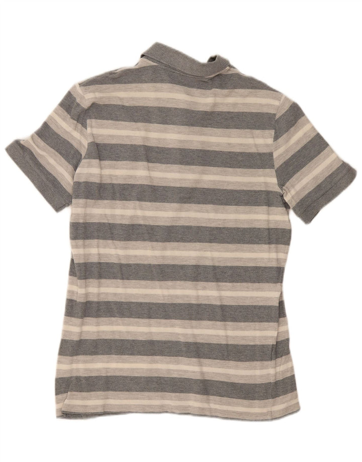 Polo Lacoste para hombre talla 3 pequeño algodón a rayas gris