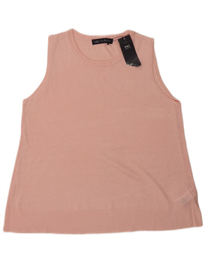 Marks & Spencer Top sin mangas para mujer UK 44 Viscosa rosa mediana