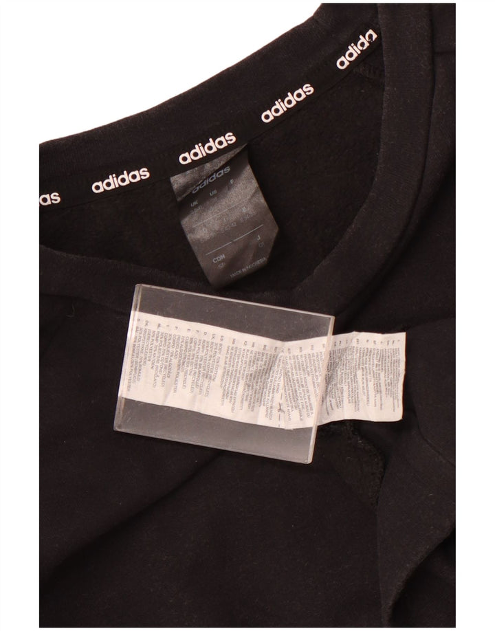 ADIDAS Sudadera para mujer Jumper UK 8/10 Small Black Cotton