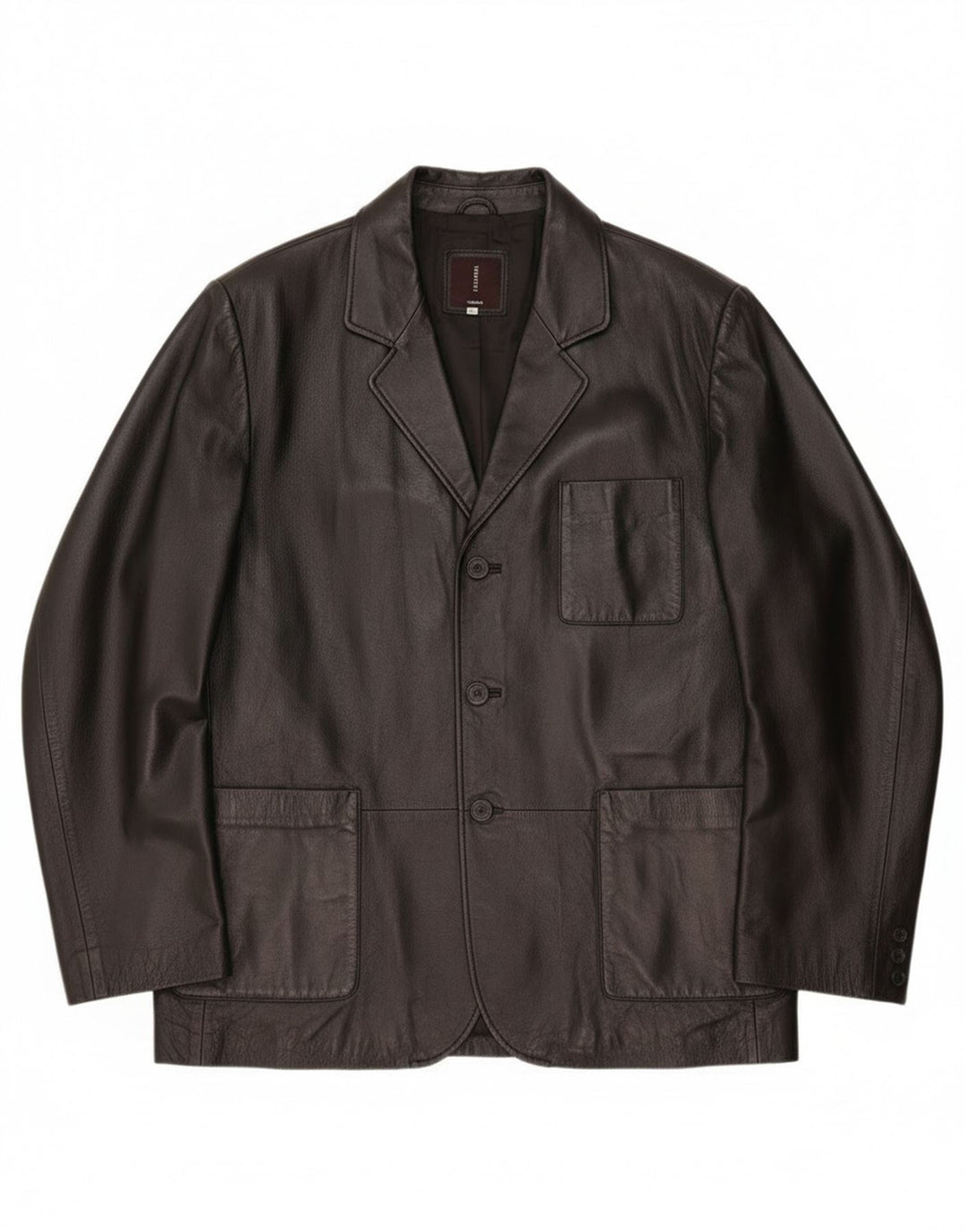 Conbipel Chaqueta de cuero para hombre IT 56 2XL Cuero negro