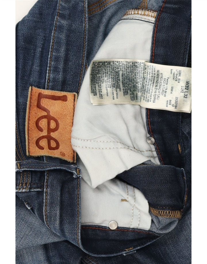 LEE Hombre Luke Slim Jeans W32 L32 Algodón Azul