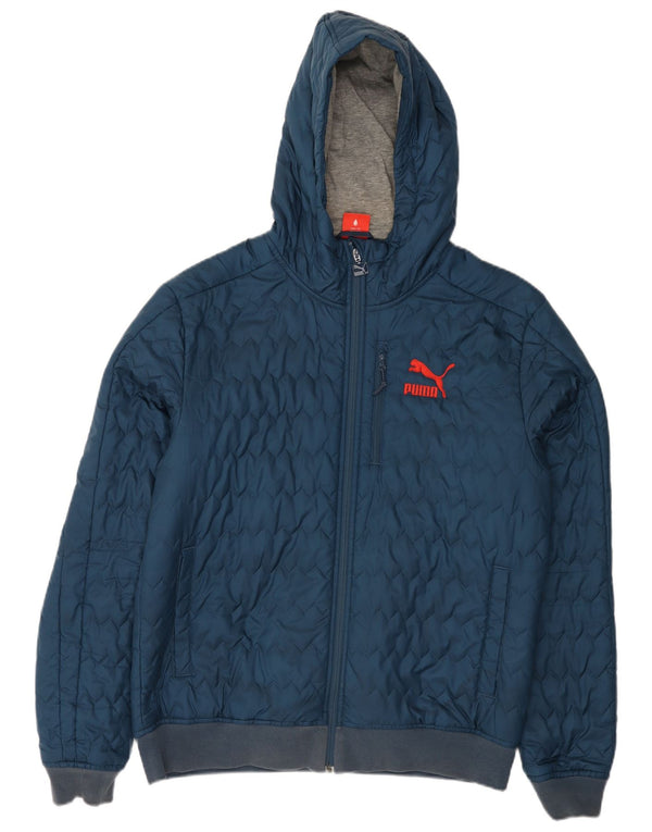Puma Chaqueta acolchada con capucha para hombre UK 40 Large Azul marino