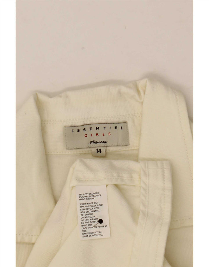 Chaqueta tipo blazer de 3 botones para niña Essential 13-14 años Algodón blanco roto