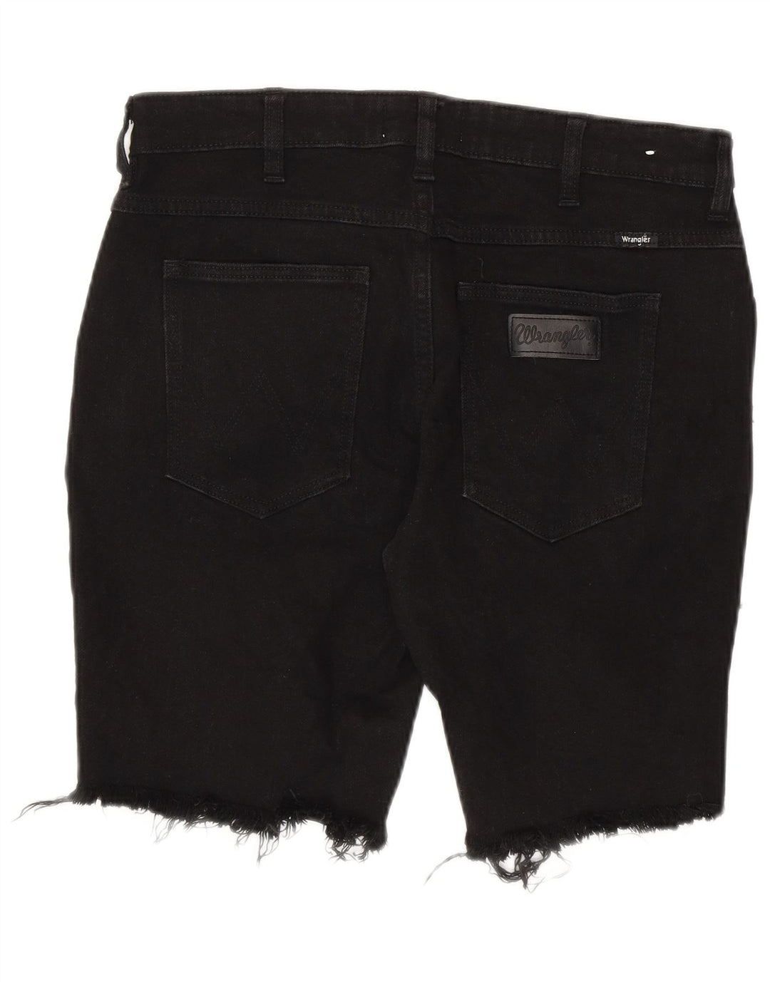 Wrangler Pantalones cortos de mezclilla desgastados para hombre W32 Algodón negro mediano