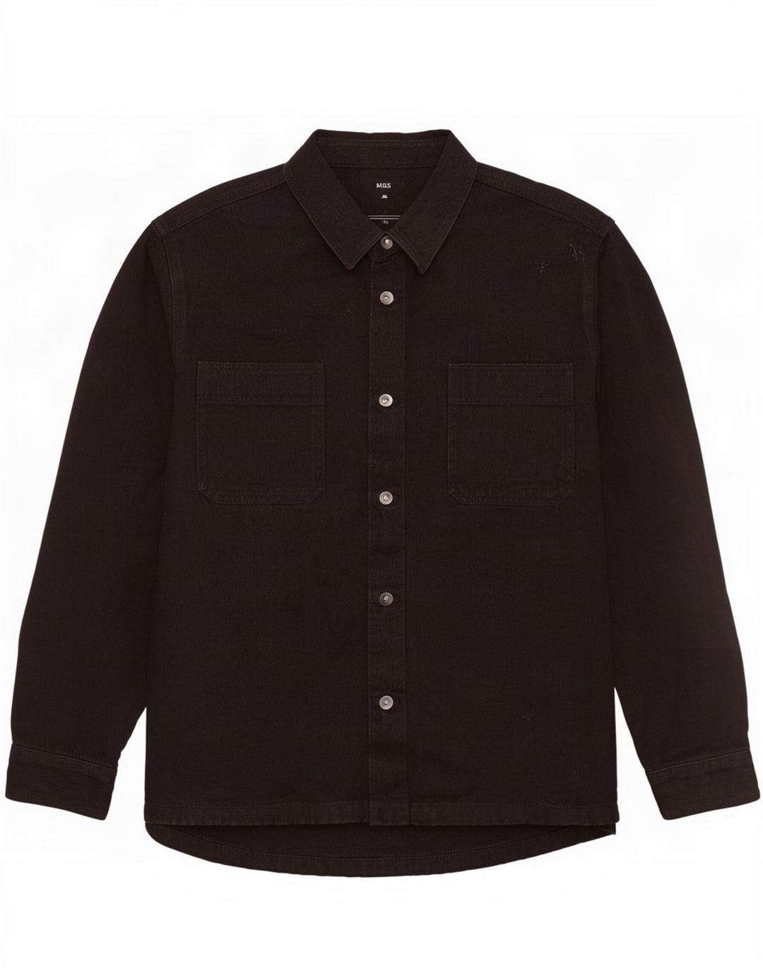 Marks & Spencer Camisa vaquera para hombre 3XL Algodón negro