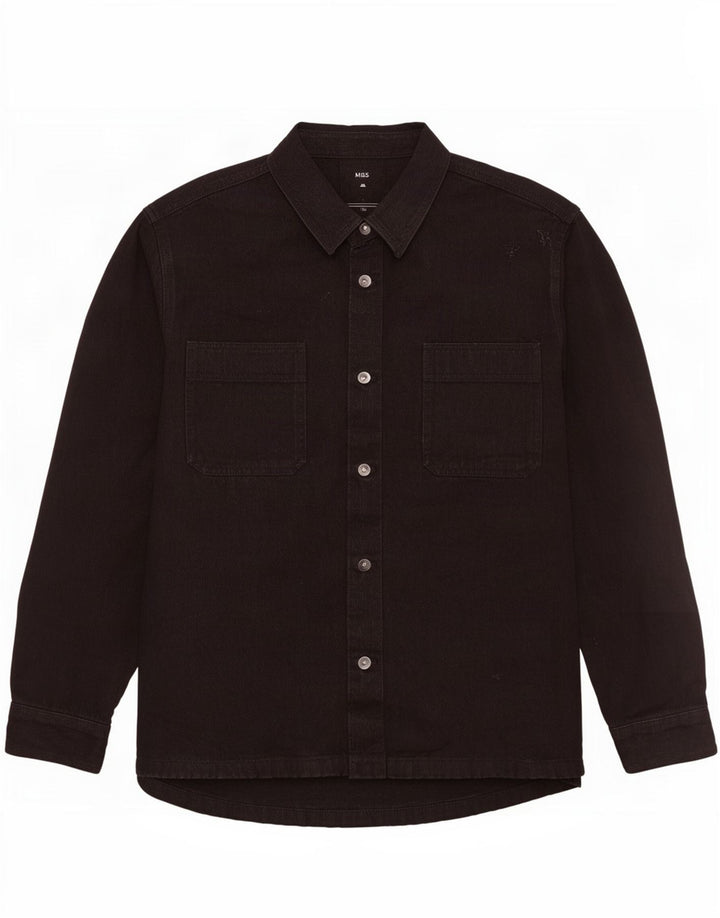 Marks & Spencer Camisa vaquera para hombre 3XL Algodón negro
