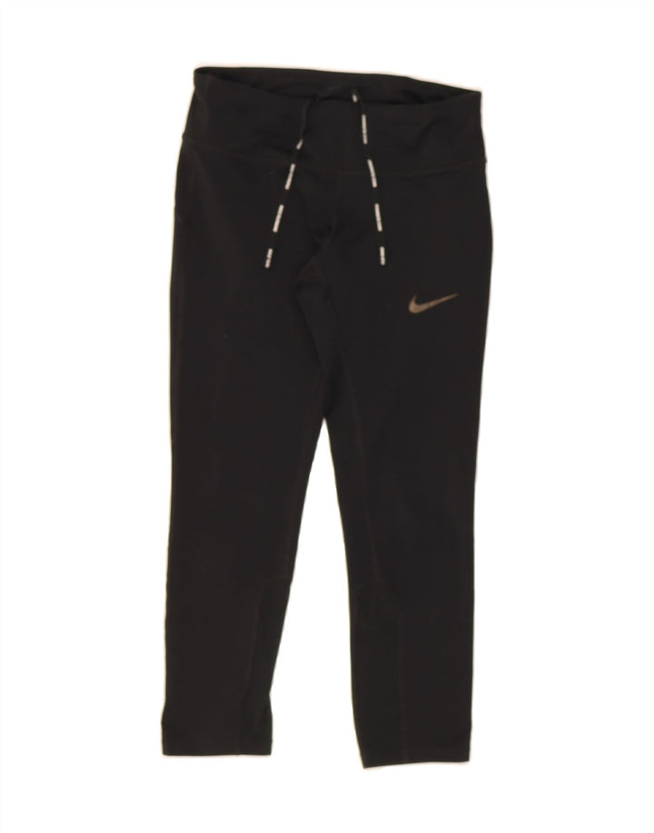 NIKE Womens Dri Fit Capri Leggings UK 6 XS Black Polyester Vintage Nike and Second-Hand Nike from Messina Hembry 