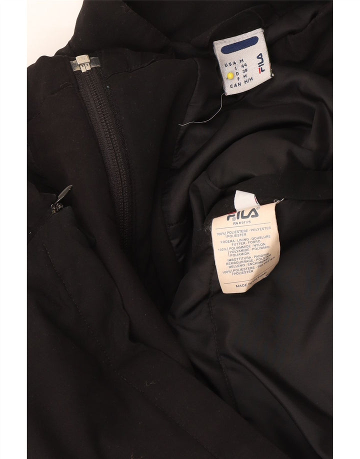 Fila Chaqueta cortavientos para mujer UK 44 Mediana Poliéster negro