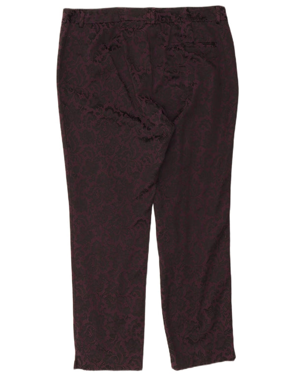 Marks & Spencer Pantalones Casuales Modernos para Mujer UK 40 Large W36 L27 Púrpura