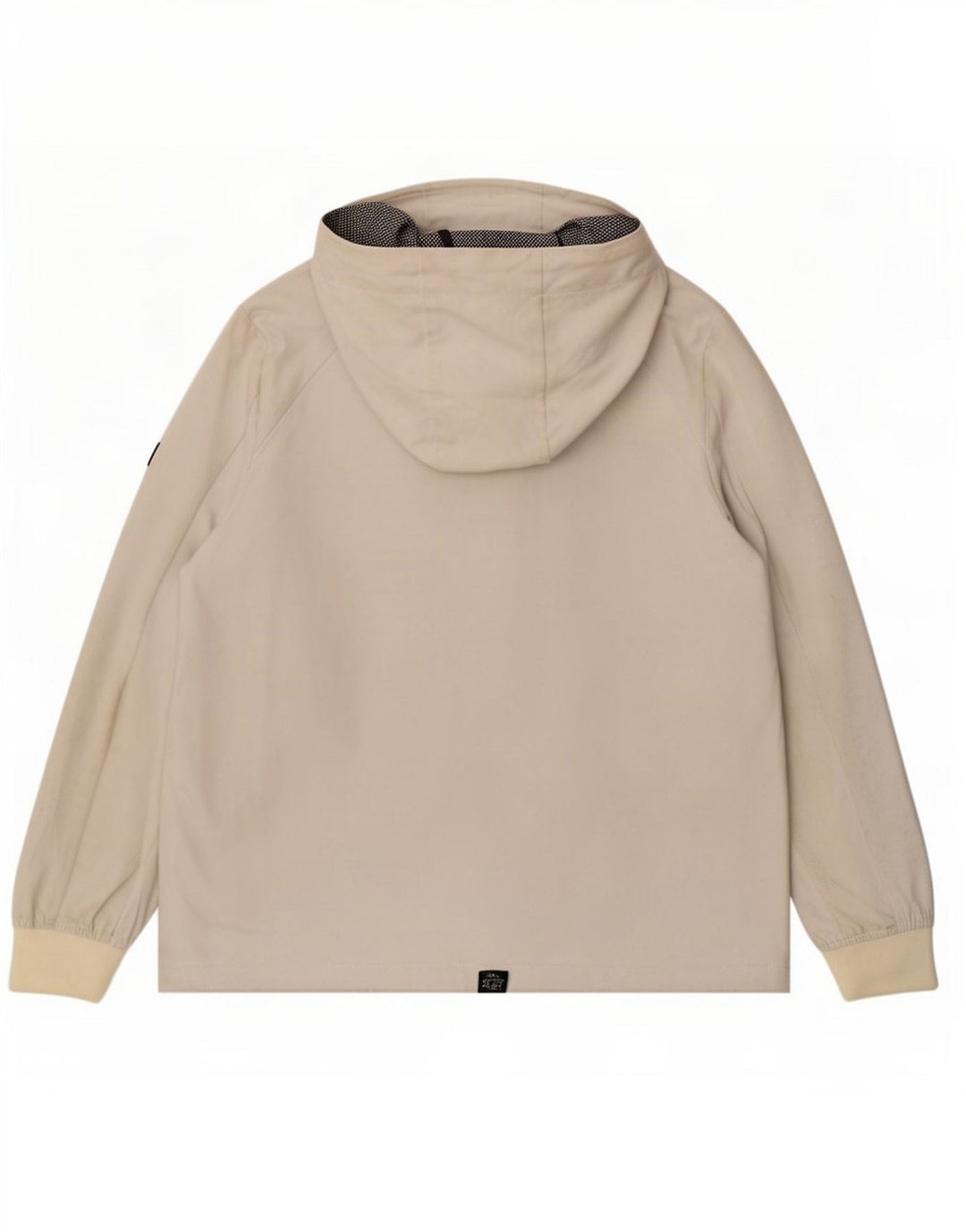 Superdry Chubasquero con capucha para mujer, talla 40, poliéster blanco mediano