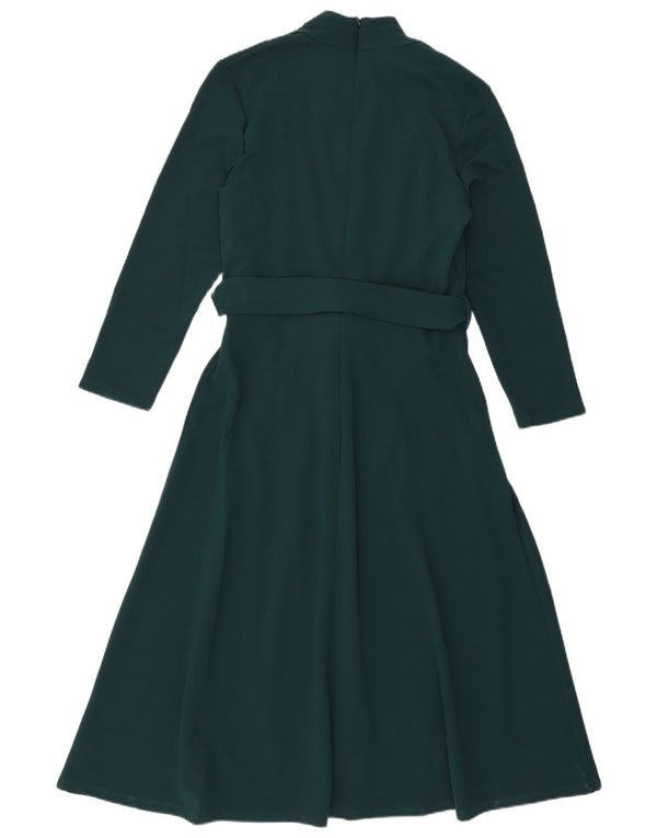 Phase Eight Vestido acampanado de manga 3/4 para mujer UK 42 Poliéster verde medio