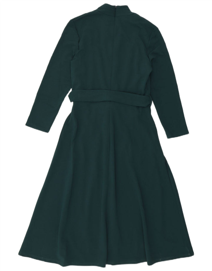 Phase Eight Vestido acampanado de manga 3/4 para mujer UK 42 Poliéster verde medio