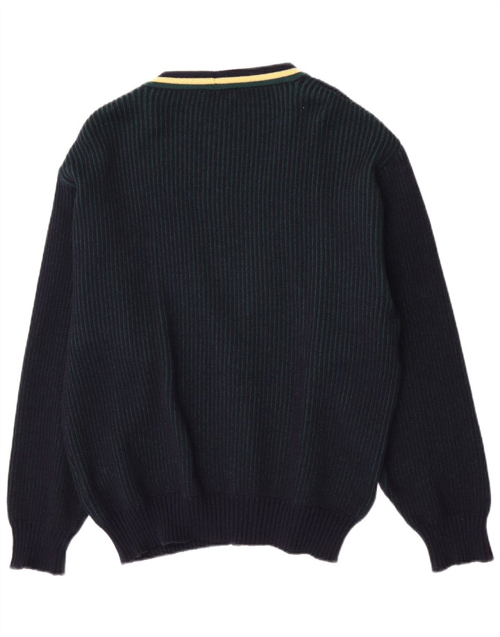 Konen München - Cárdigan para hombre, talla 54, talla grande, color azul marino, lana virgen