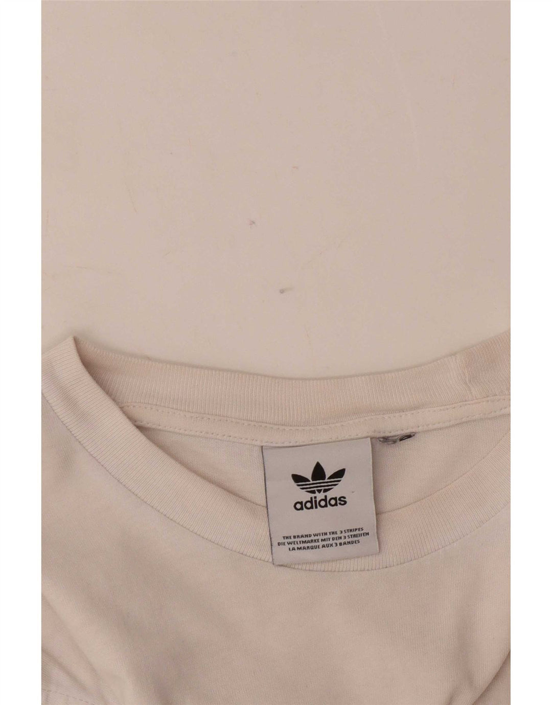Adidas Hombre Camiseta Gráfica Top Mediano Blanco