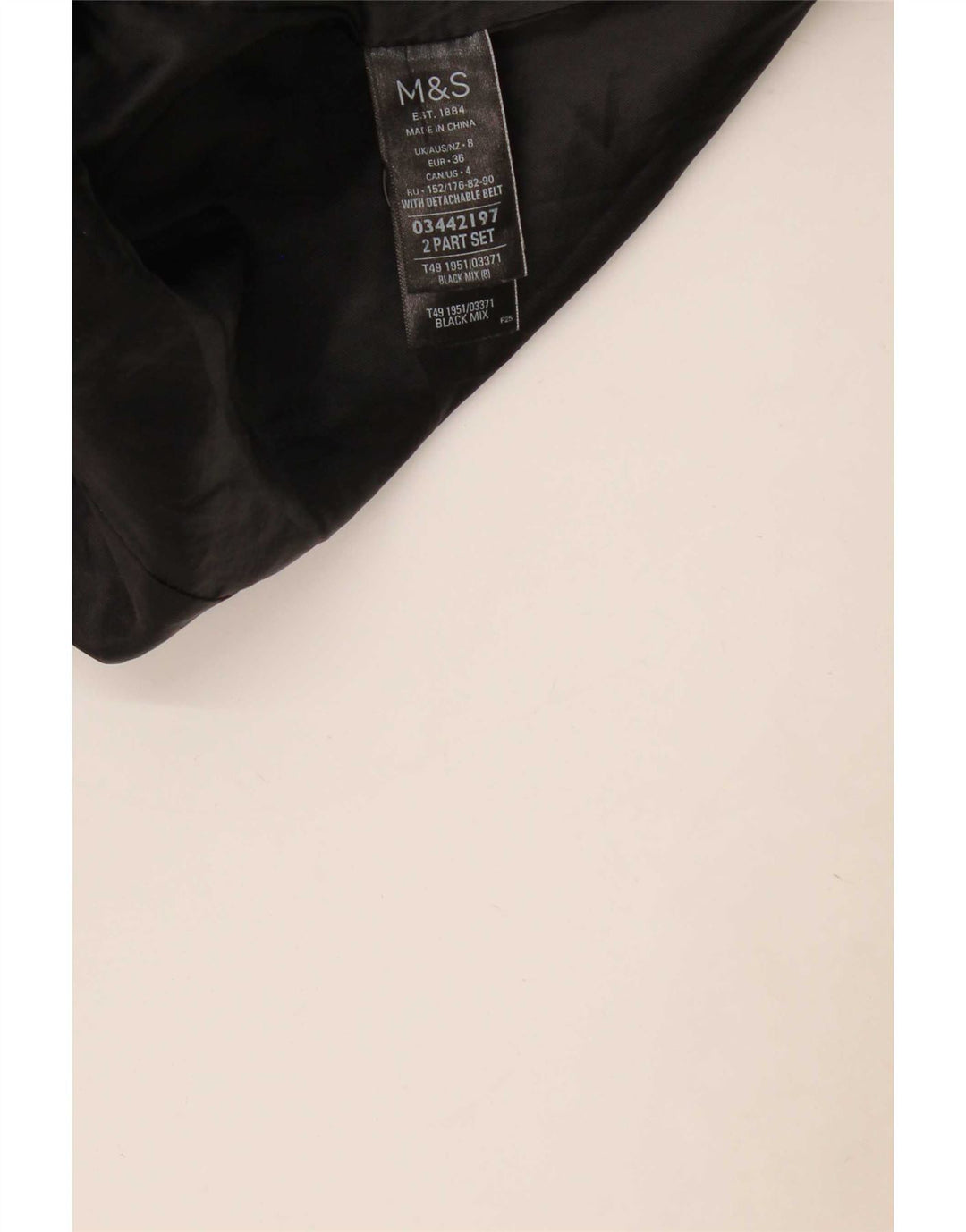 Marks & Spencer Abrigo cruzado para mujer UK 8 Pequeño gris moteado
