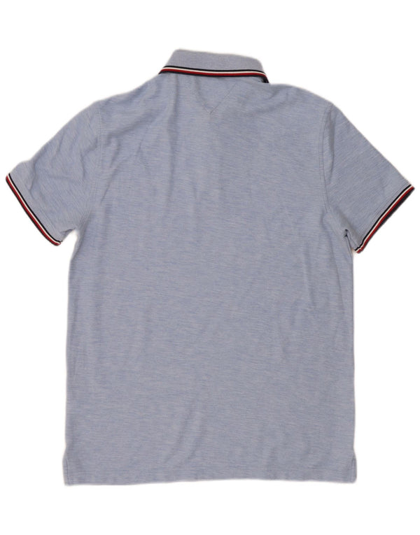 Polo Tommy Hilfiger para hombre de algodón moteado azul grande