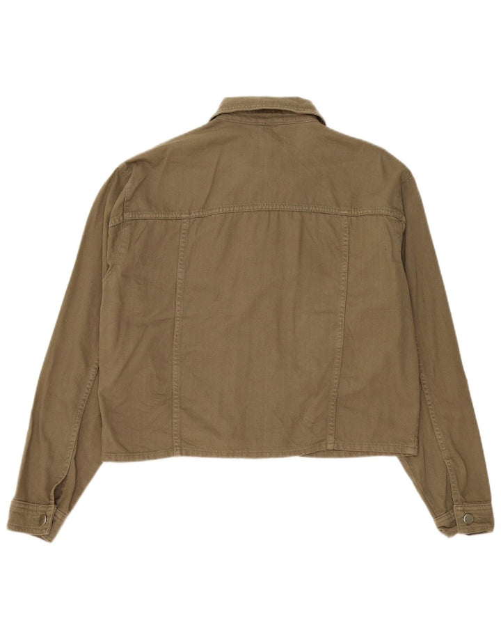 Topshop Chaqueta Bomber Extragrande para Mujer UK 14 Algodón Caqui Mediano