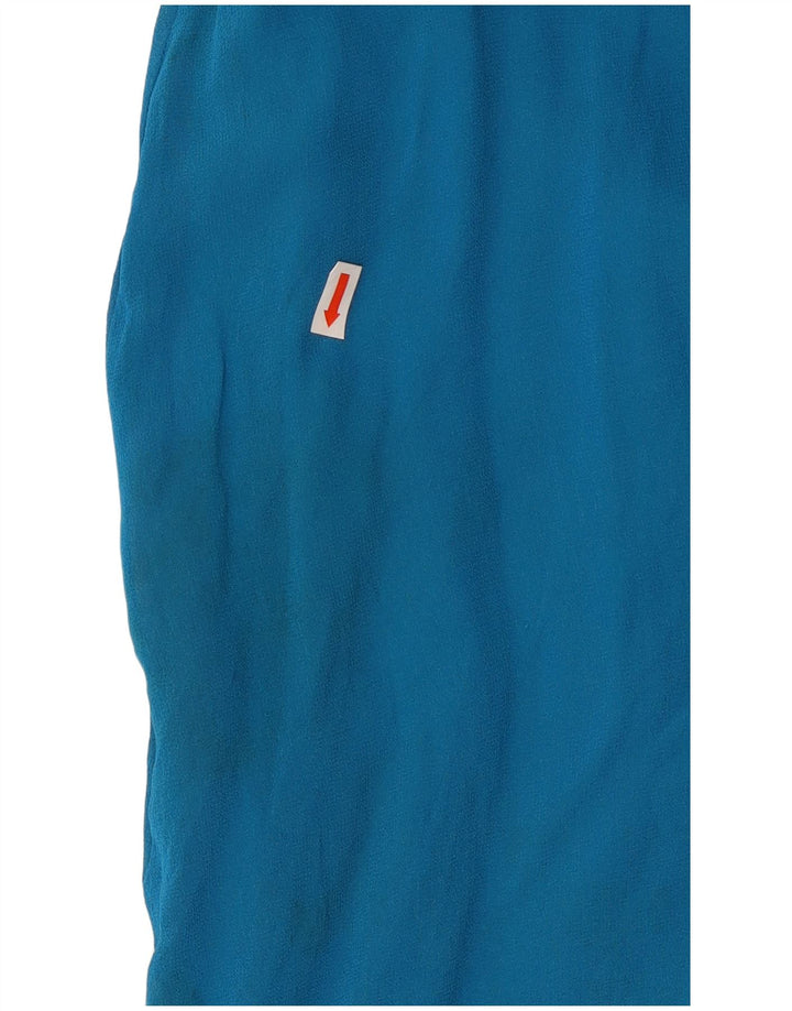 Stefanel Vestido de mujer de gran tamaño con hombros descubiertos, talla 8, color azul medio