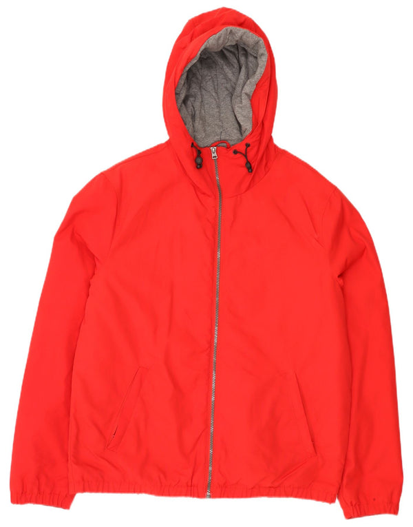 Benetton Chaqueta Bomber Con Capucha Para Hombre ES 38 Medium Red Sports