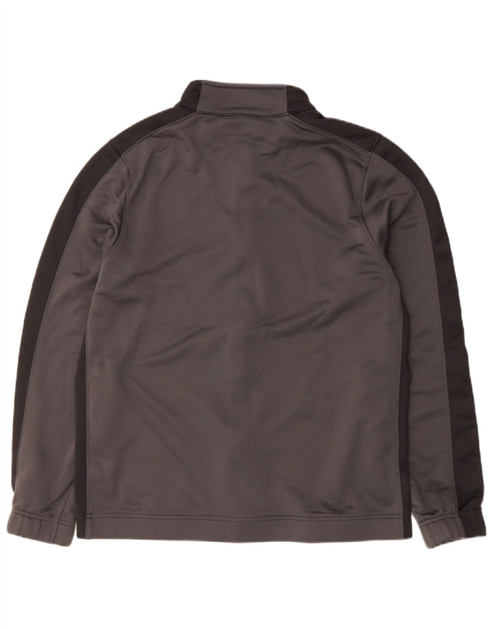 NIKE Mens Dri Fit Tracksuit Top Jacket Large Grey Colourblock Polyester