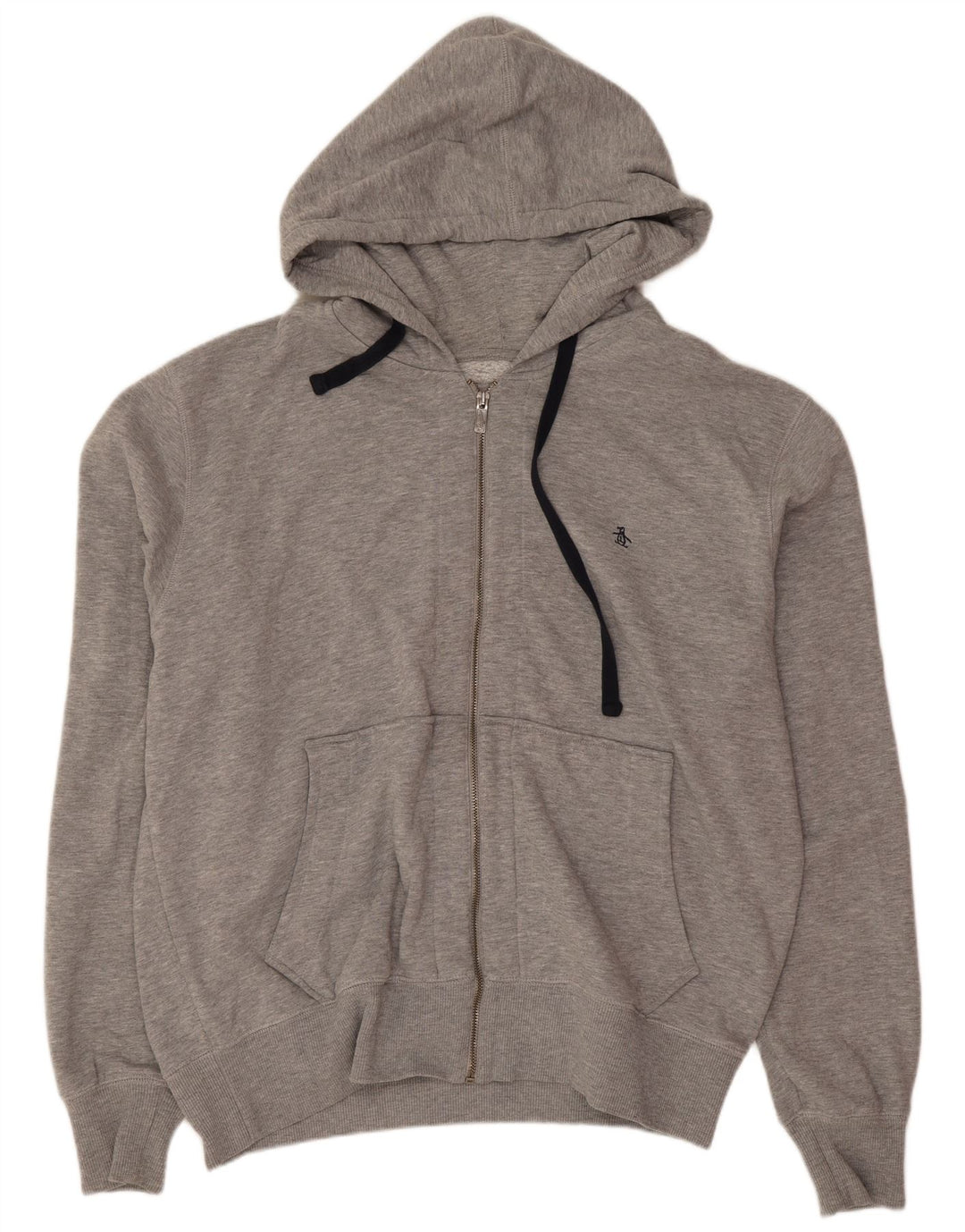 Penguin - Sudadera con capucha y cremallera para hombre, talla 2XL, poliéster gris