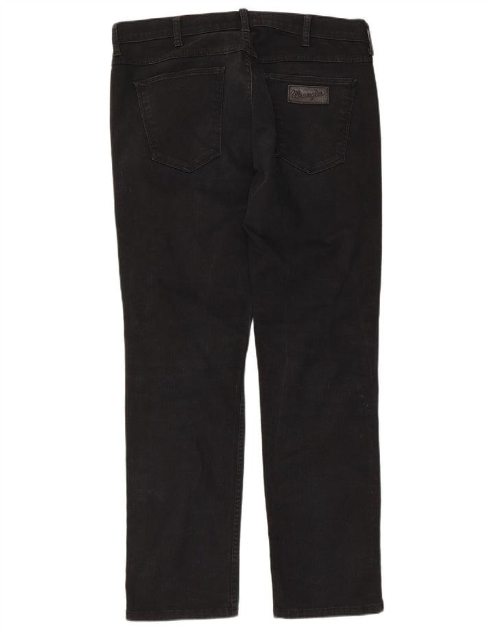 WRANGLER Vaqueros rectos Greensboro para hombre W34 L32 Algodón negro