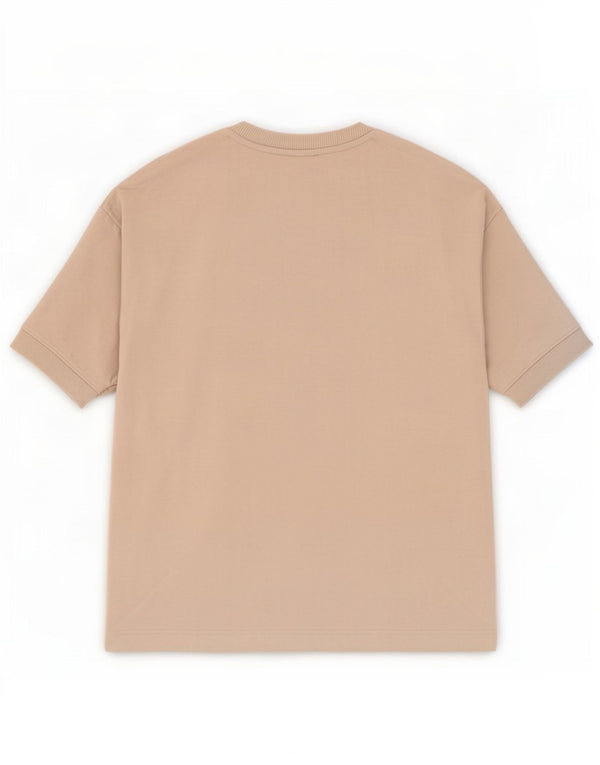 Zara Hombre Camiseta Top Algodón Beige Medio