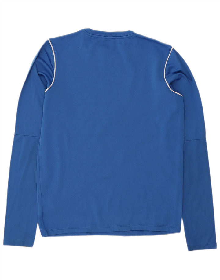 NIKE Hombre Dri Fit Top Manga Larga Poliéster Azul Pequeño