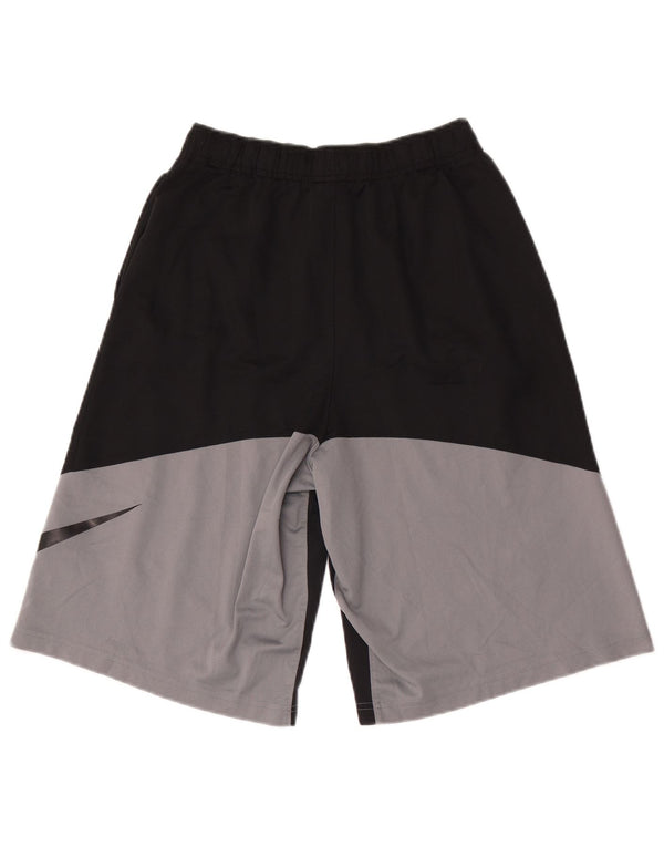 Nike Pantalones cortos deportivos Dri Fit Graphic para niños 13-14 años XL Negro Colorblock