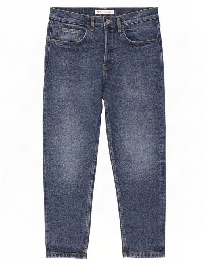 Zara Jeans recortados para hombre EU 40 Medium W31 L25 Azul