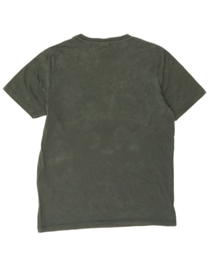 Jack & Jones Hombre Camiseta Gráfica Top Algodón Verde Medio