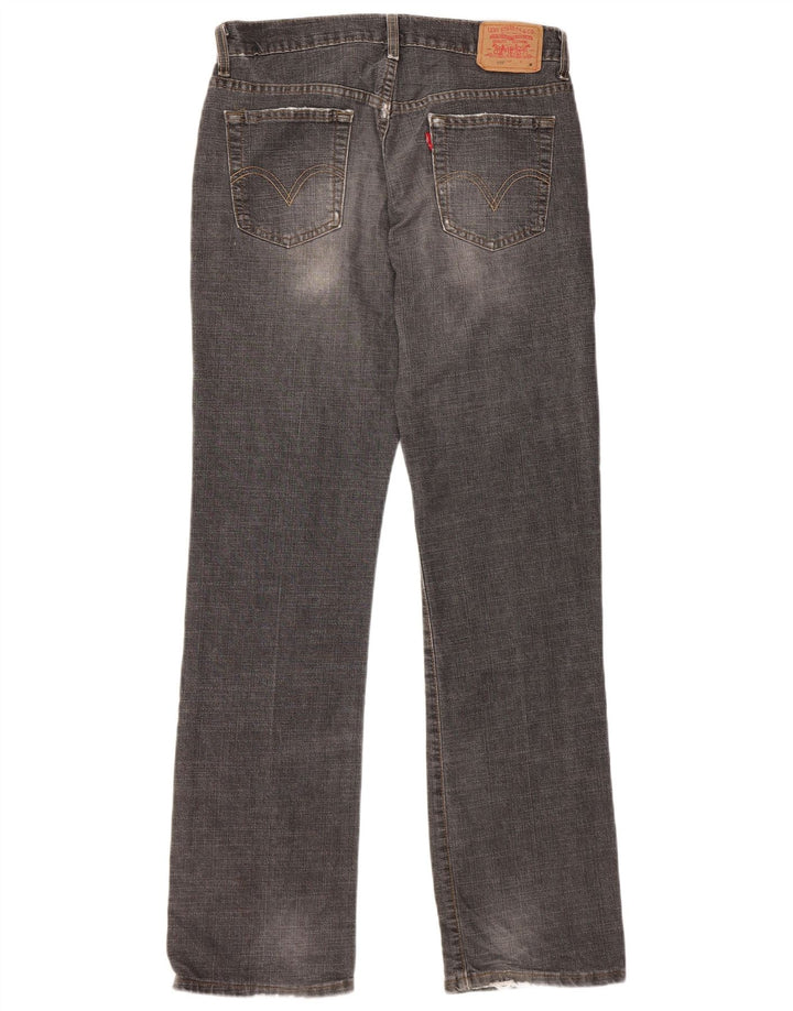 Levi's Jeans rectos desgastados 505 para mujer US 6 Medium W30 L32 Gris