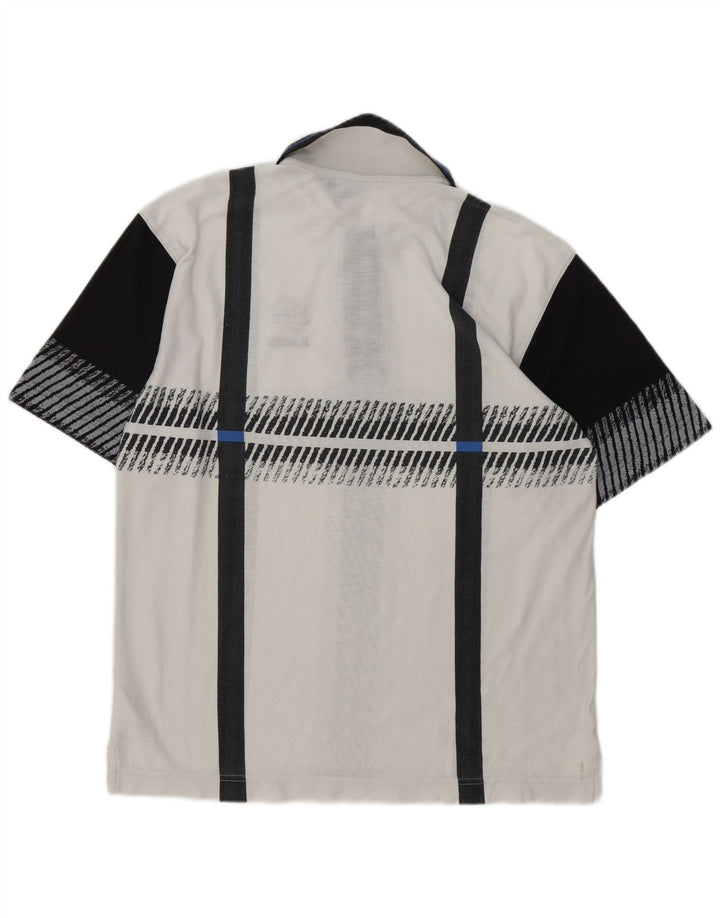 Polo Lotto Hombre Poliéster Color Block Blanco Mediano