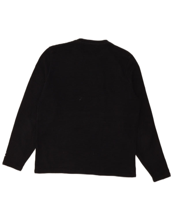Zara Hombre Top Manga Larga Mediano Negro Rayas